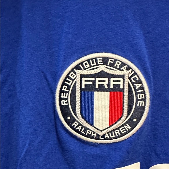 Polo by Ralph Lauren Blue France Tee sz XXL gently worn - Picture 2 of 6
